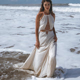 Boho Wedding Dress for Women • Open Back Sides Belly Dress - AYA SW IDR