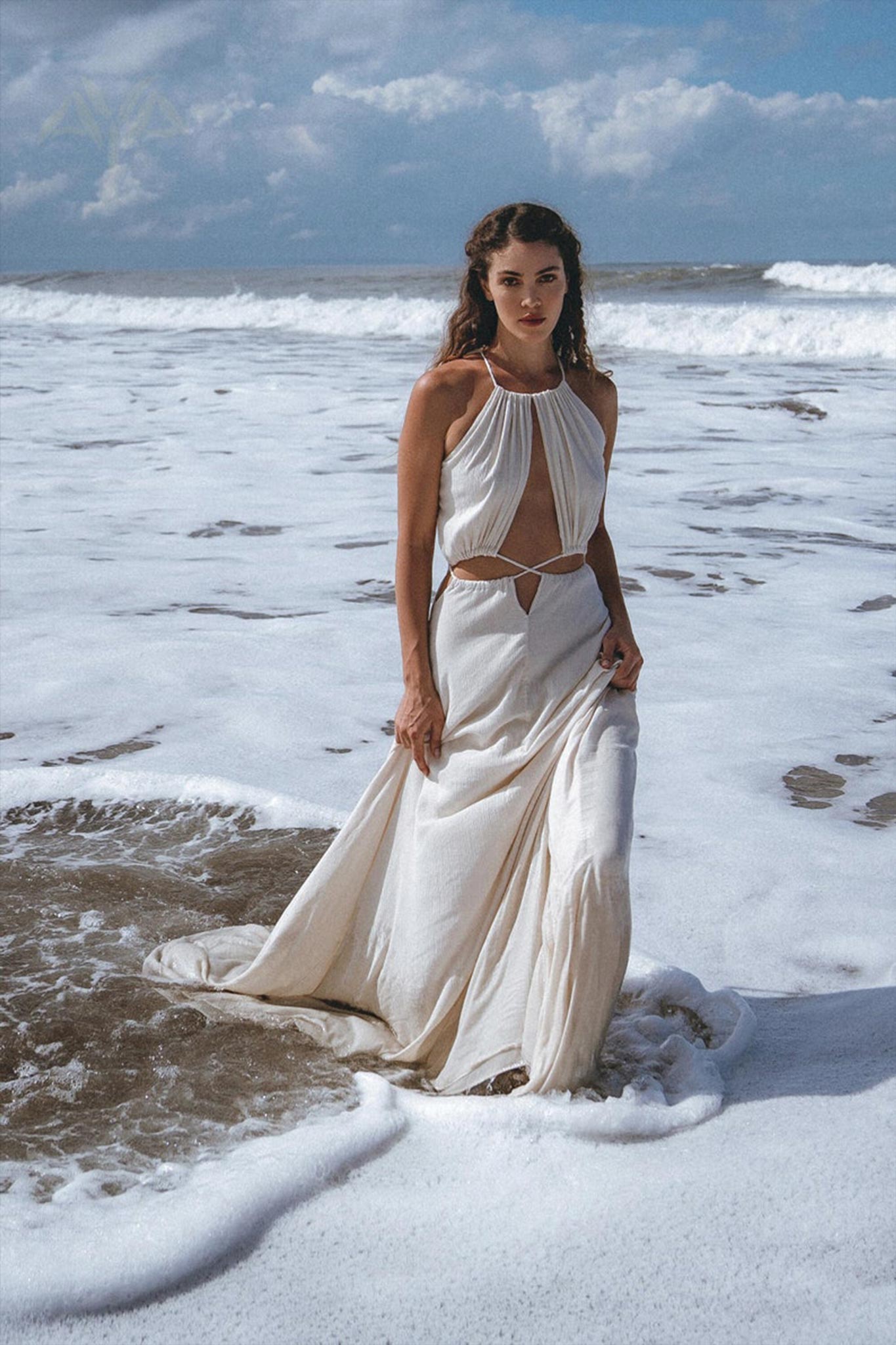Boho Wedding Dress for Women • Open Back Sides Belly Dress - AYA SW IDR