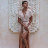 Boho Wedding Dress • Handmade Dress • Botanically Dyed Dusty Pink Dress - AYA SW IDR