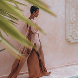 Boho Wedding Dress • Handmade Dress • Botanically Dyed Dusty Pink Dress - AYA SW IDR