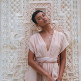 Boho Wedding Dress • Handmade Dress • Botanically Dyed Dusty Pink Dress - AYA SW IDR