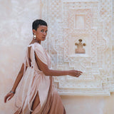 Boho Wedding Dress • Handmade Dress • Botanically Dyed Dusty Pink Dress - AYA SW IDR
