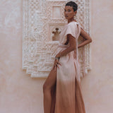 Boho Wedding Dress • Handmade Dress • Botanically Dyed Dusty Pink Dress - AYA SW IDR