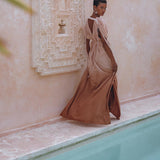 Boho Wedding Dress • Handmade Dress • Botanically Dyed Dusty Pink Dress - AYA SW IDR