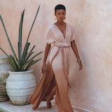 Boho Wedding Dress • Handmade Dress • Botanically Dyed Dusty Pink Dress - AYA SW IDR