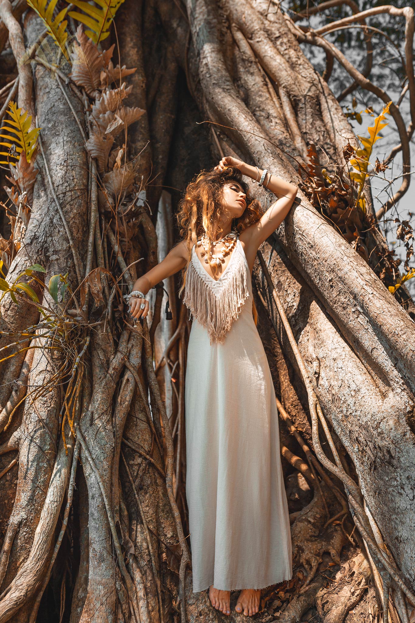 Boho Wedding Dress • Simple Wedding Dress • Off - White Boho Dress - AYA SW IDR
