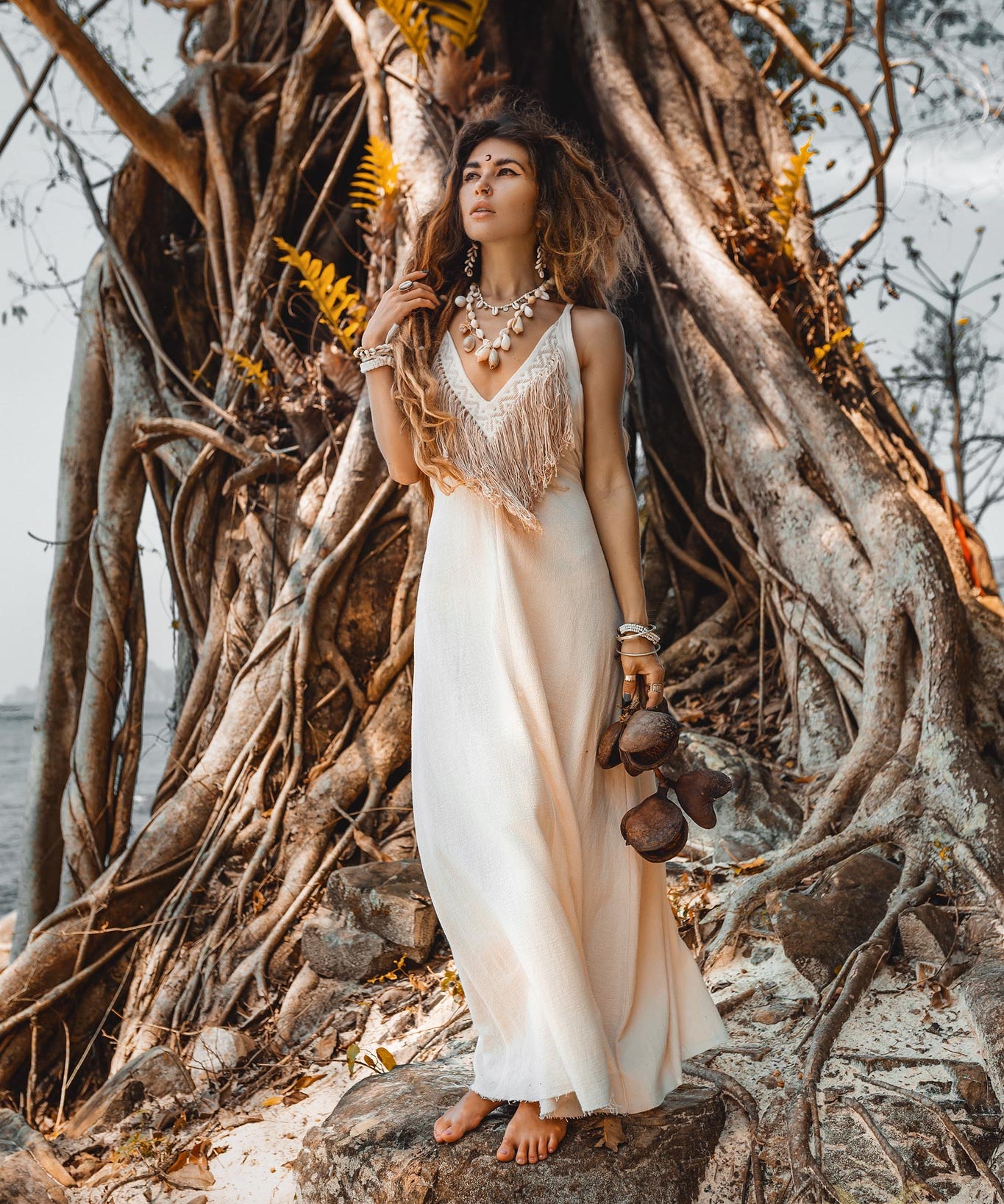 Boho Wedding Dress • Simple Wedding Dress • Off - White Boho Dress - AYA SW IDR