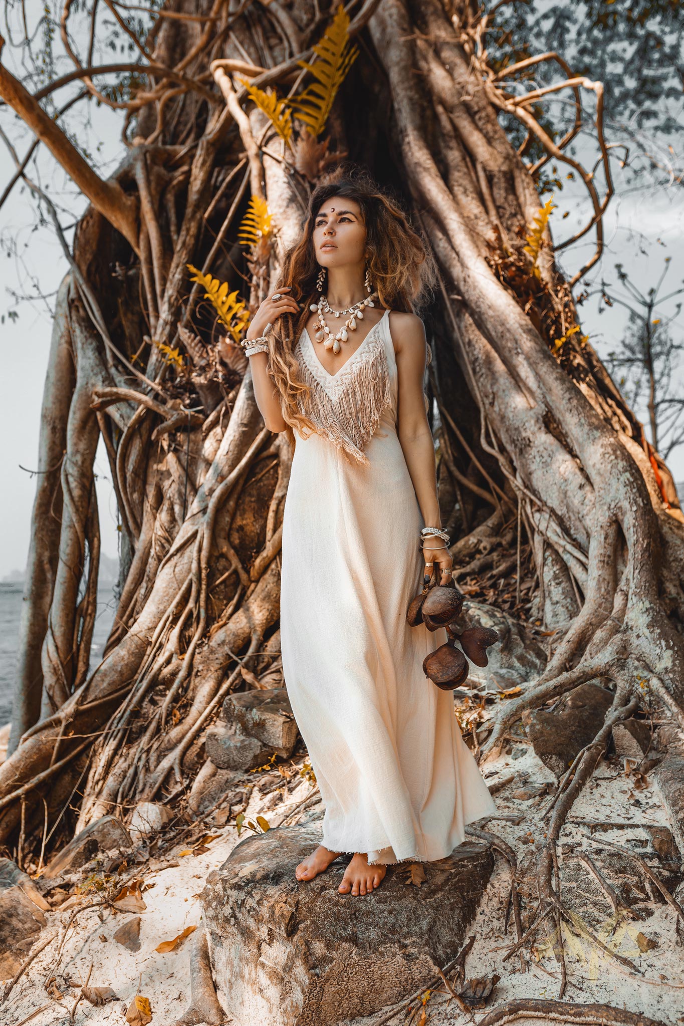 Boho Wedding Dress • Simple Wedding Dress • Off - White Boho Dress - AYA SW IDR