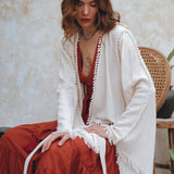 Boho Wrap Top • Organic Wide Sleeve Blouse • Bridal Goddess Top - AYA SW IDR