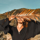 Organic Top Women, Wide Sleeve Crop Top, Organic Kimono Blouse - AYA Sacred Wear