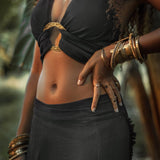 Wrap Maxi Skirt Handmade Boho Long Skirt Long Cotton Skirt by AYA Sacred Wear