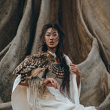 Bridal Boho Cape Poncho Hand - loomed - AYA SW IDR