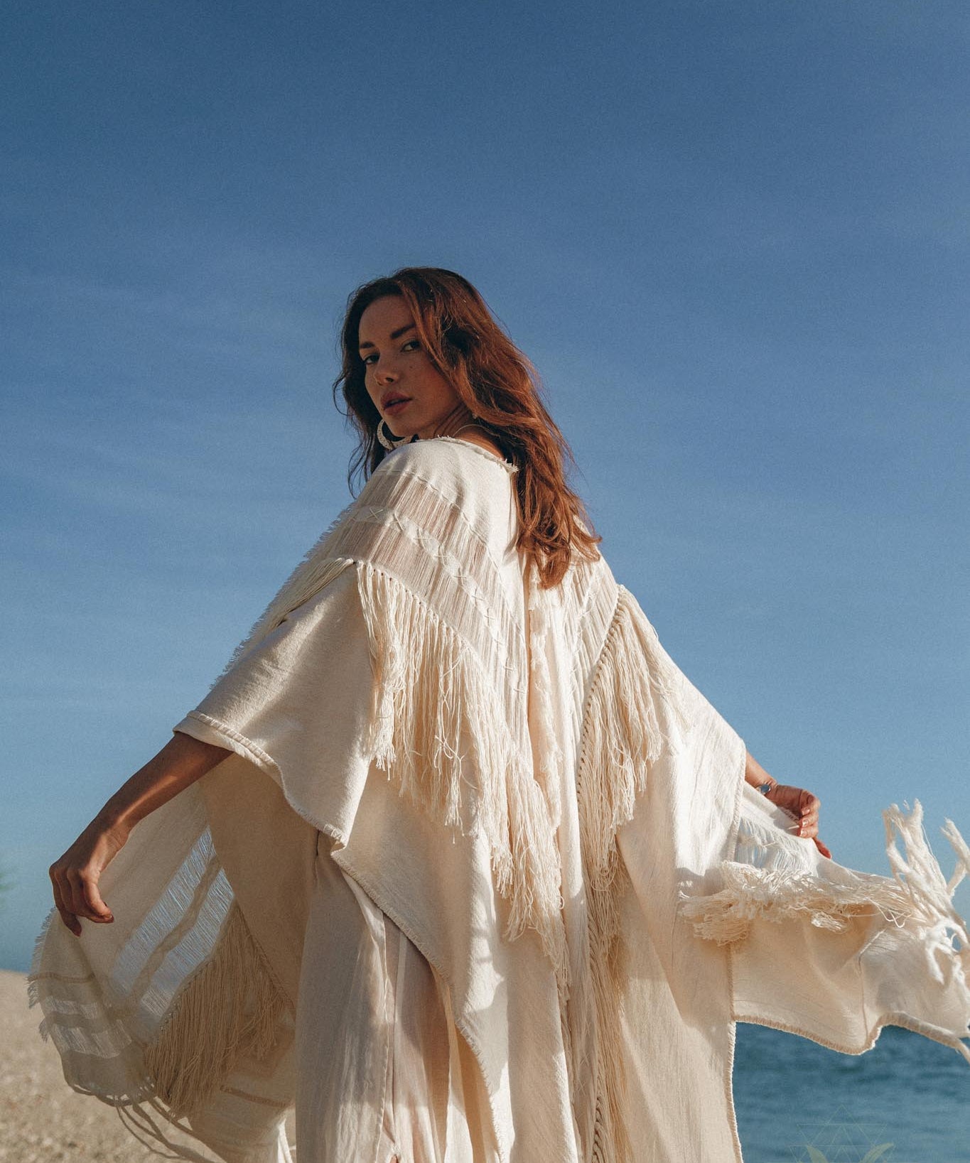 Bridal Boho Cape Poncho Hand - loomed - AYA SW IDR