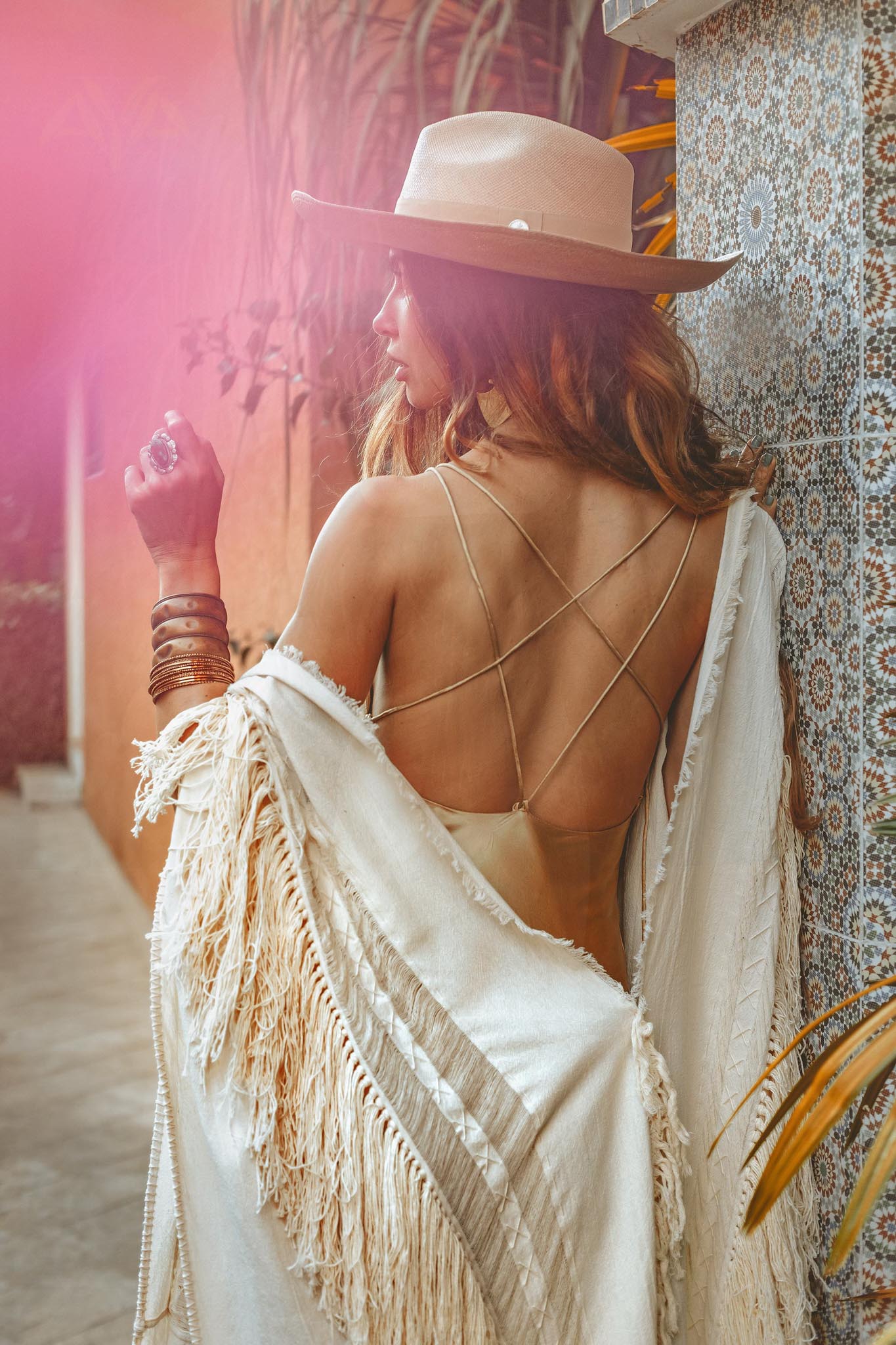 Bridal Boho Cape Poncho Hand - loomed - AYA SW IDR