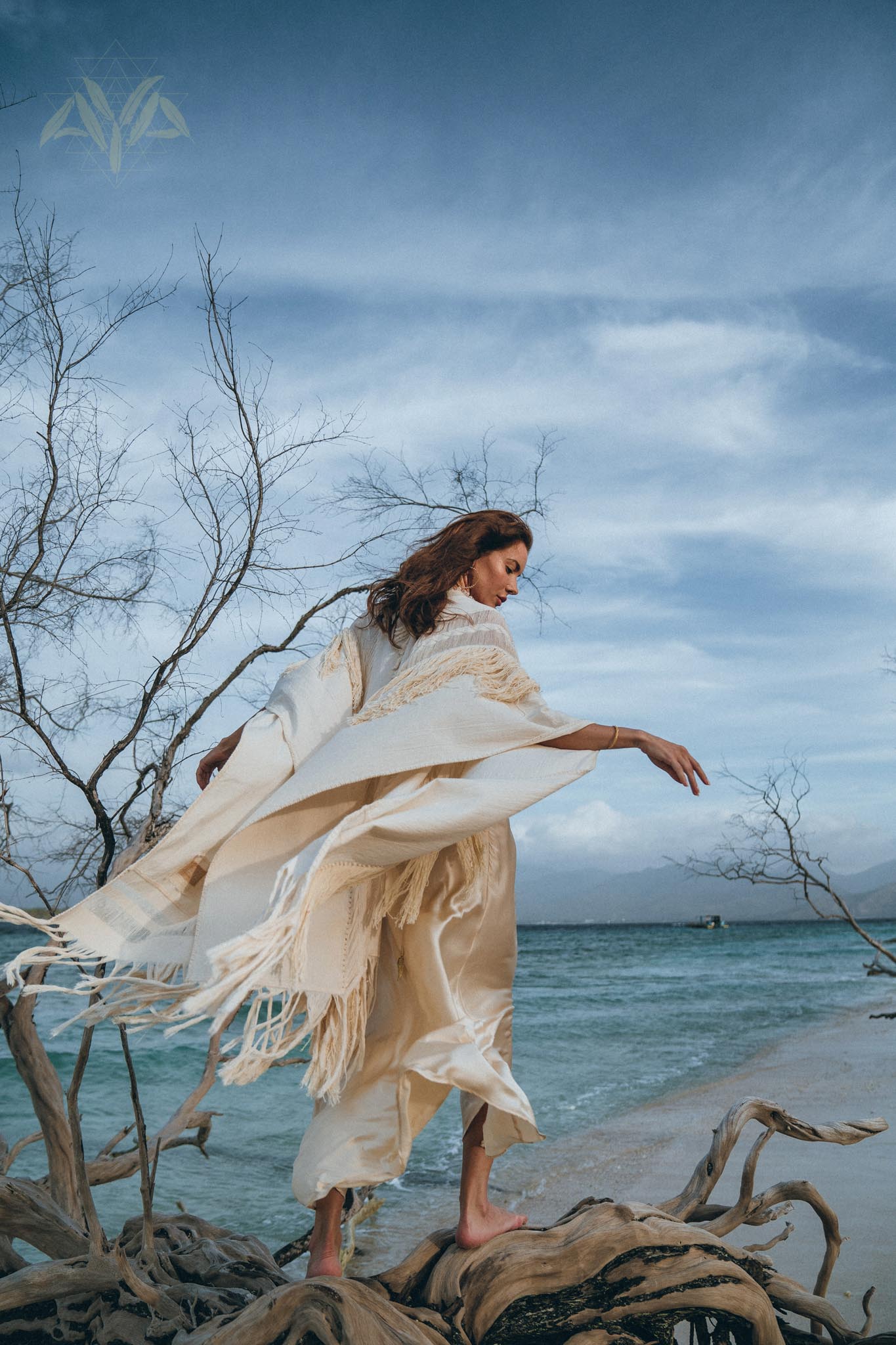 Bridal Boho Cape Poncho Hand - loomed - AYA SW IDR