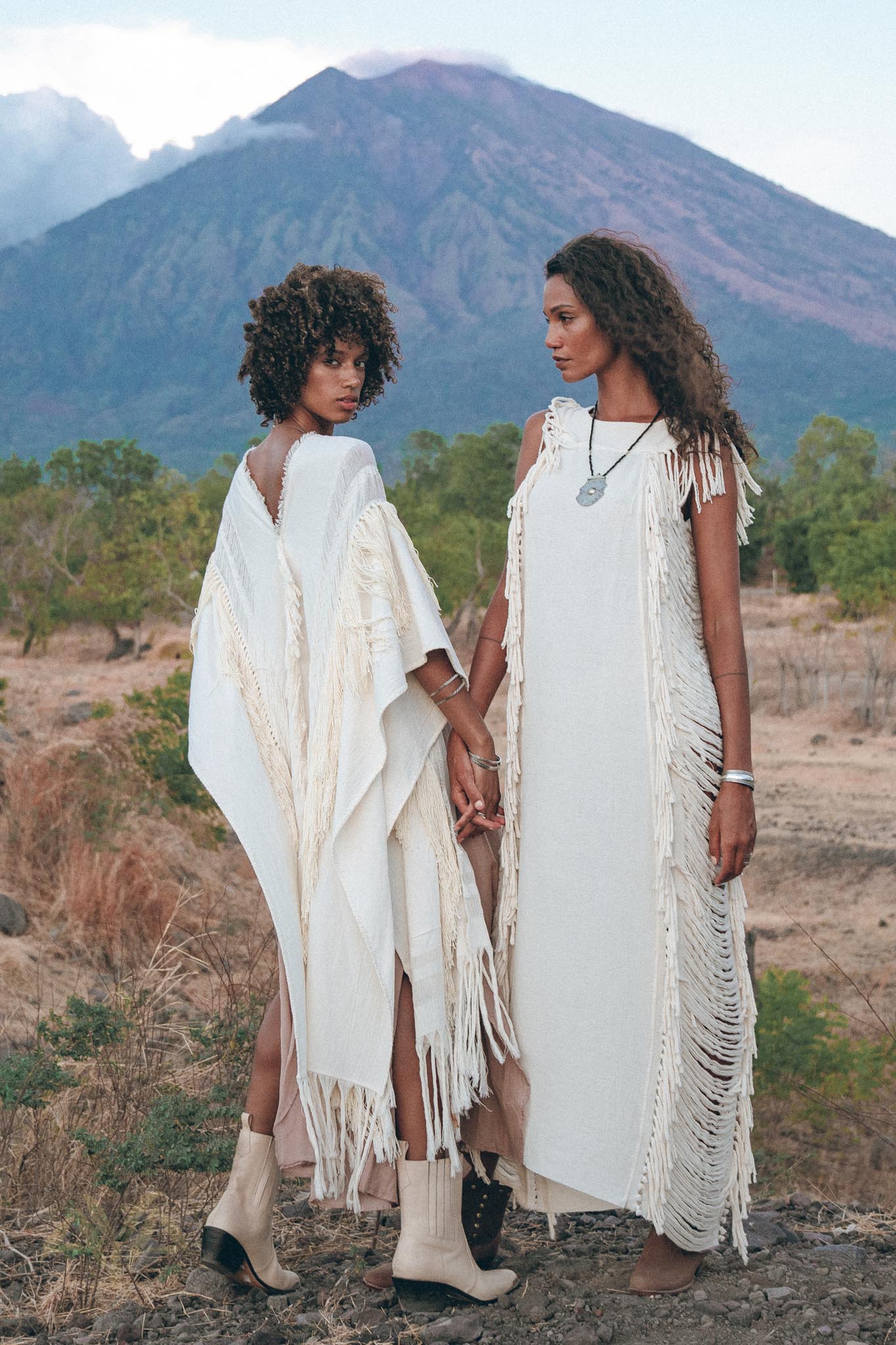 Bridal Boho Cape Poncho Hand - loomed - AYA SW IDR