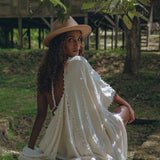 Bridal Poncho Robe • Boho Cape for Women • Bohemian Kimono Overcoat - AYA SW IDR
