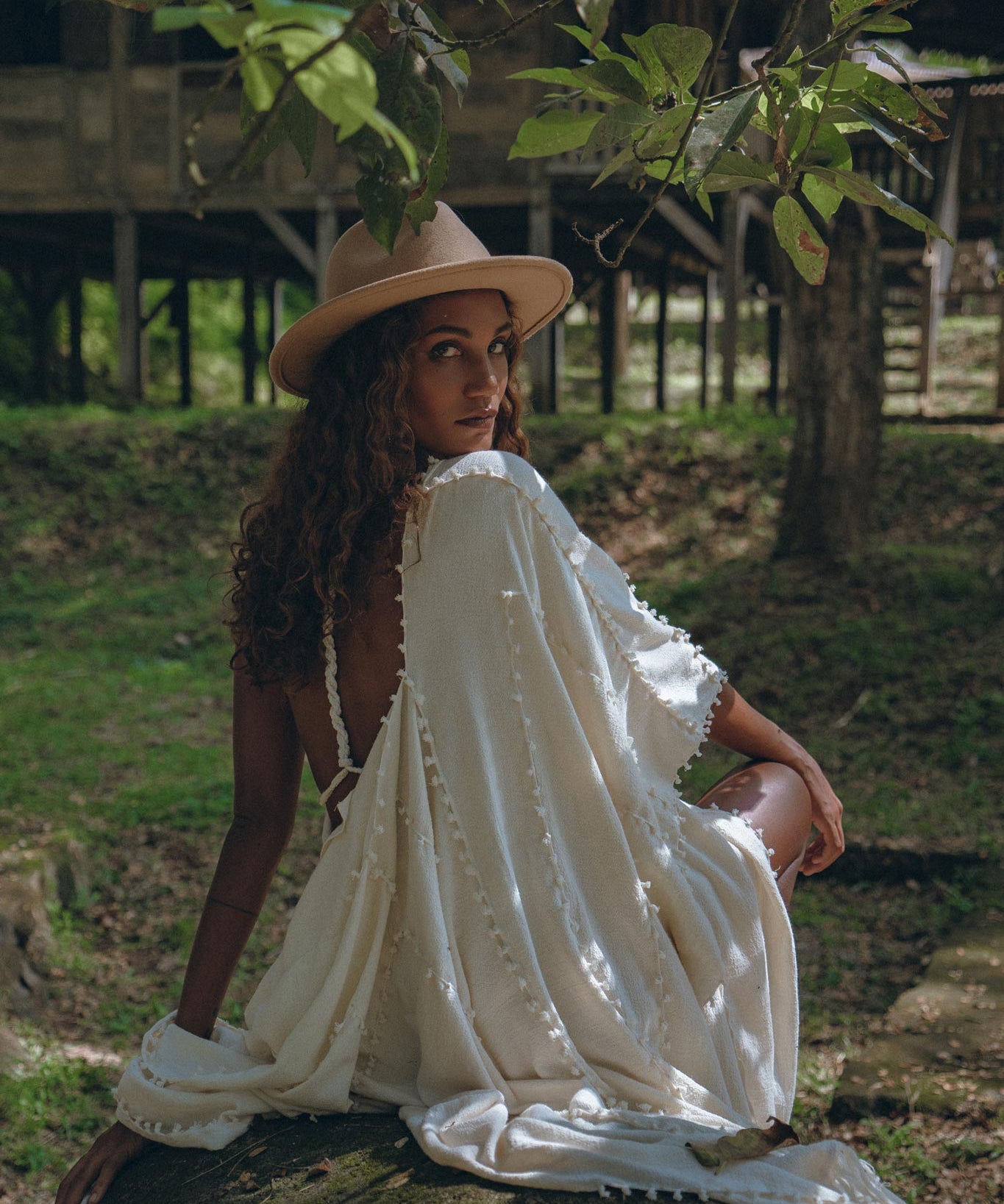 Bridal Poncho Robe • Boho Cape for Women • Bohemian Kimono Overcoat - AYA SW IDR