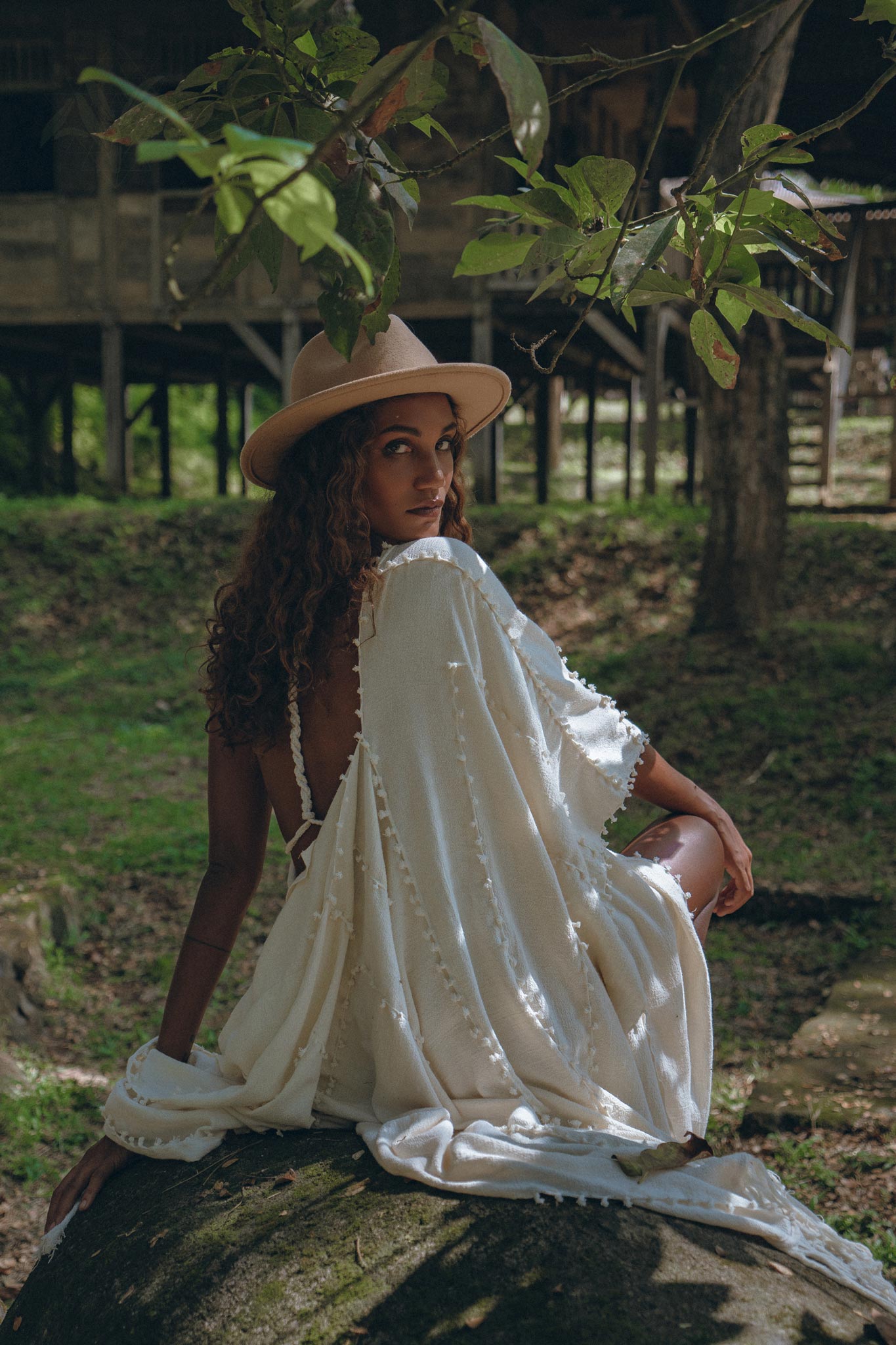 Bridal Poncho Robe • Boho Cape for Women • Bohemian Kimono Overcoat - AYA SW IDR