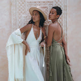 Bridal Poncho Robe • Boho Cape for Women • Bohemian Kimono Overcoat - AYA SW IDR