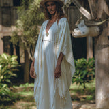 Bridal Poncho Robe • Boho Cape for Women • Bohemian Kimono Overcoat - AYA SW IDR
