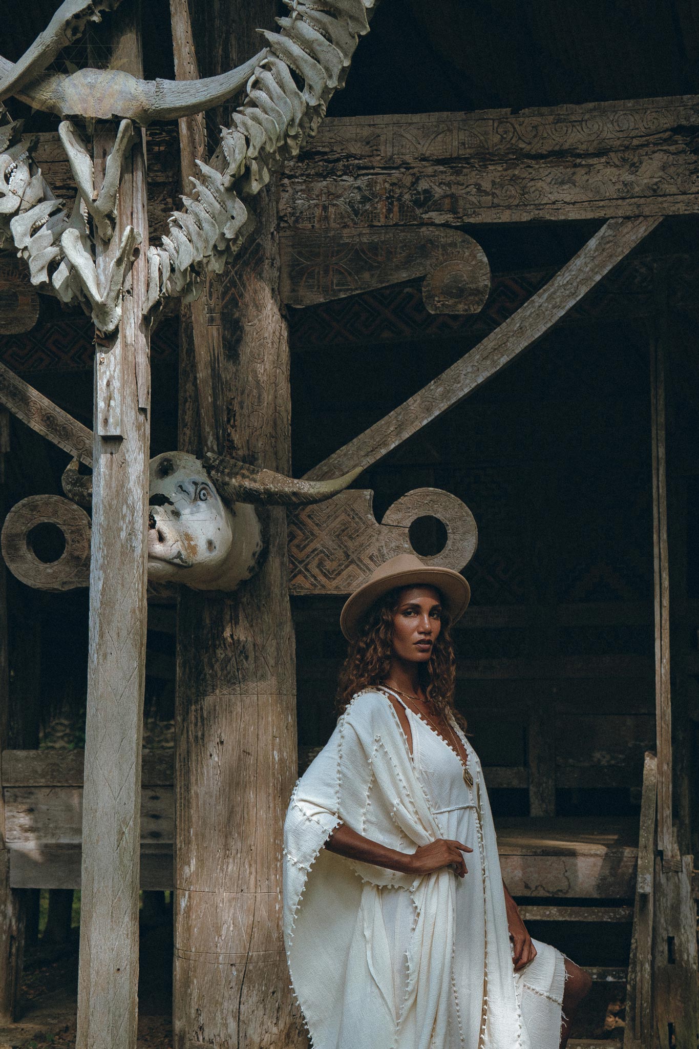 Bridal Poncho Robe • Boho Cape for Women • Bohemian Kimono Overcoat - AYA SW IDR