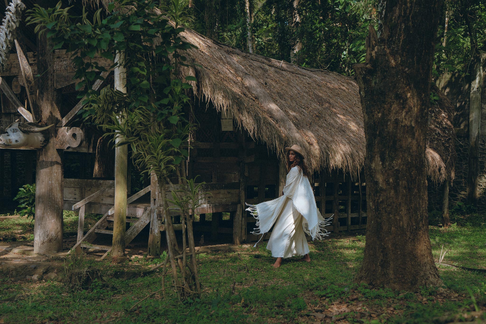 Bridal Poncho Robe • Boho Cape for Women • Bohemian Kimono Overcoat - AYA SW IDR