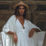 Bridal Poncho Robe • Boho Cape for Women • Bohemian Kimono Overcoat - AYA SW IDR