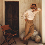 Brown Classic Linen Pants for Men - AYA SW IDR