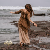 Brown Light Cotton "Dragonfly" Boho Blouse - AYA SW IDR
