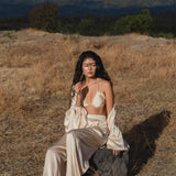 Butterfly Silk Bra Cream – Pure Silk Bralette Handmade - AYA SW IDR