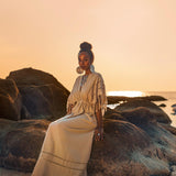 Creamy Sage Boho Dress • Plus Size Dress for Women • Kaftan Maxi Dress - AYA SW IDR