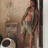 Dark Green Hand Embroidered Vest for Men - AYA SW IDR