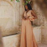 Dusty Pink Ambrosia Set Top and Pants • Organic Boho Top & Trousers for Women • Casual Set - AYA SW IDR