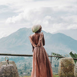 Dusty Pink Boho Bridesmaid Dress - AYA SW IDR