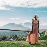 Dusty Pink Boho Bridesmaid Dress - AYA SW IDR