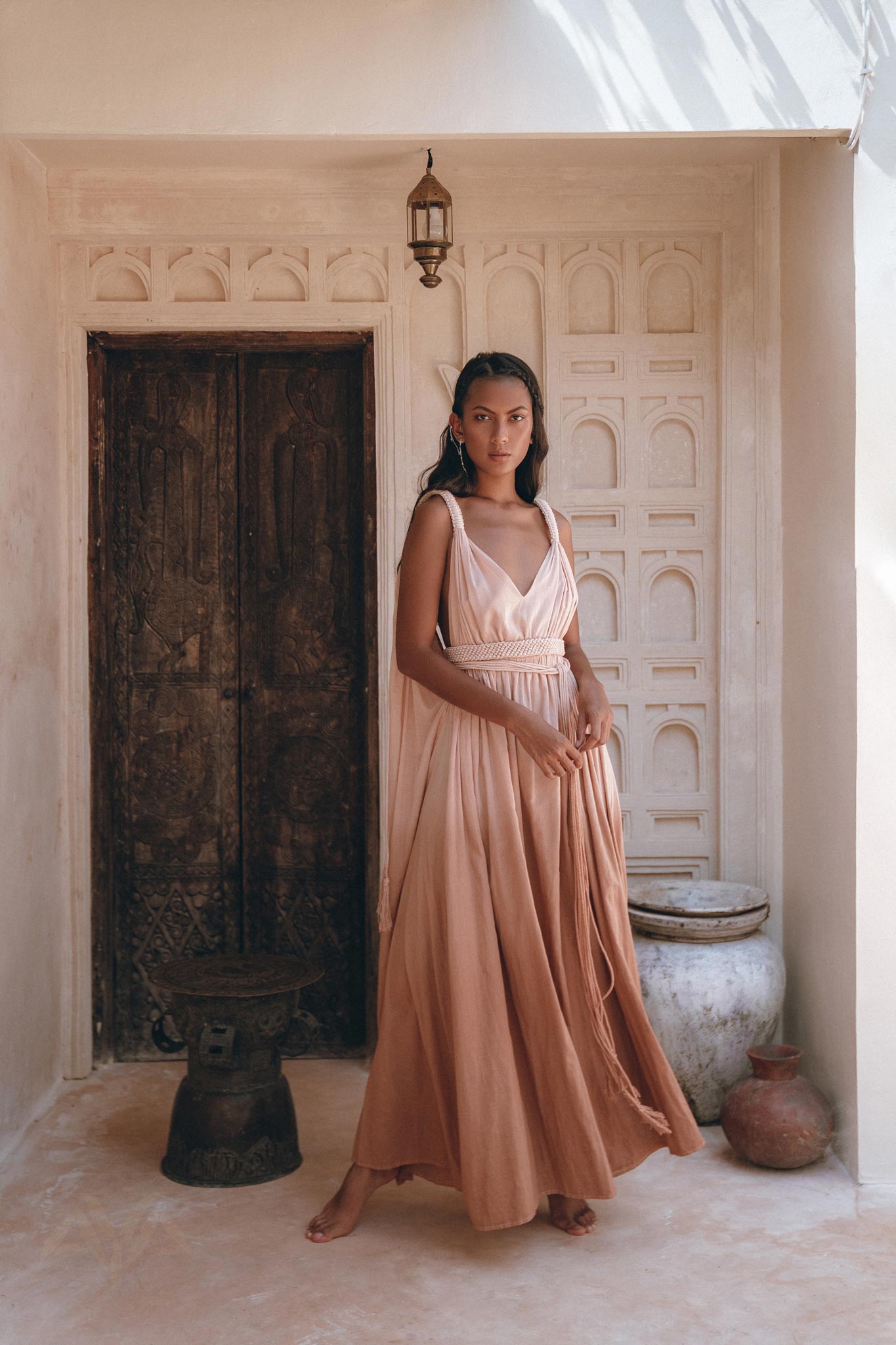Dusty Pink Greek Dress • Pink Multiway Dress • Boho Wedding Dress - AYA SW IDR