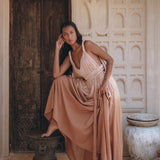 Dusty Pink Greek Dress • Pink Multiway Dress • Boho Wedding Dress - AYA SW IDR