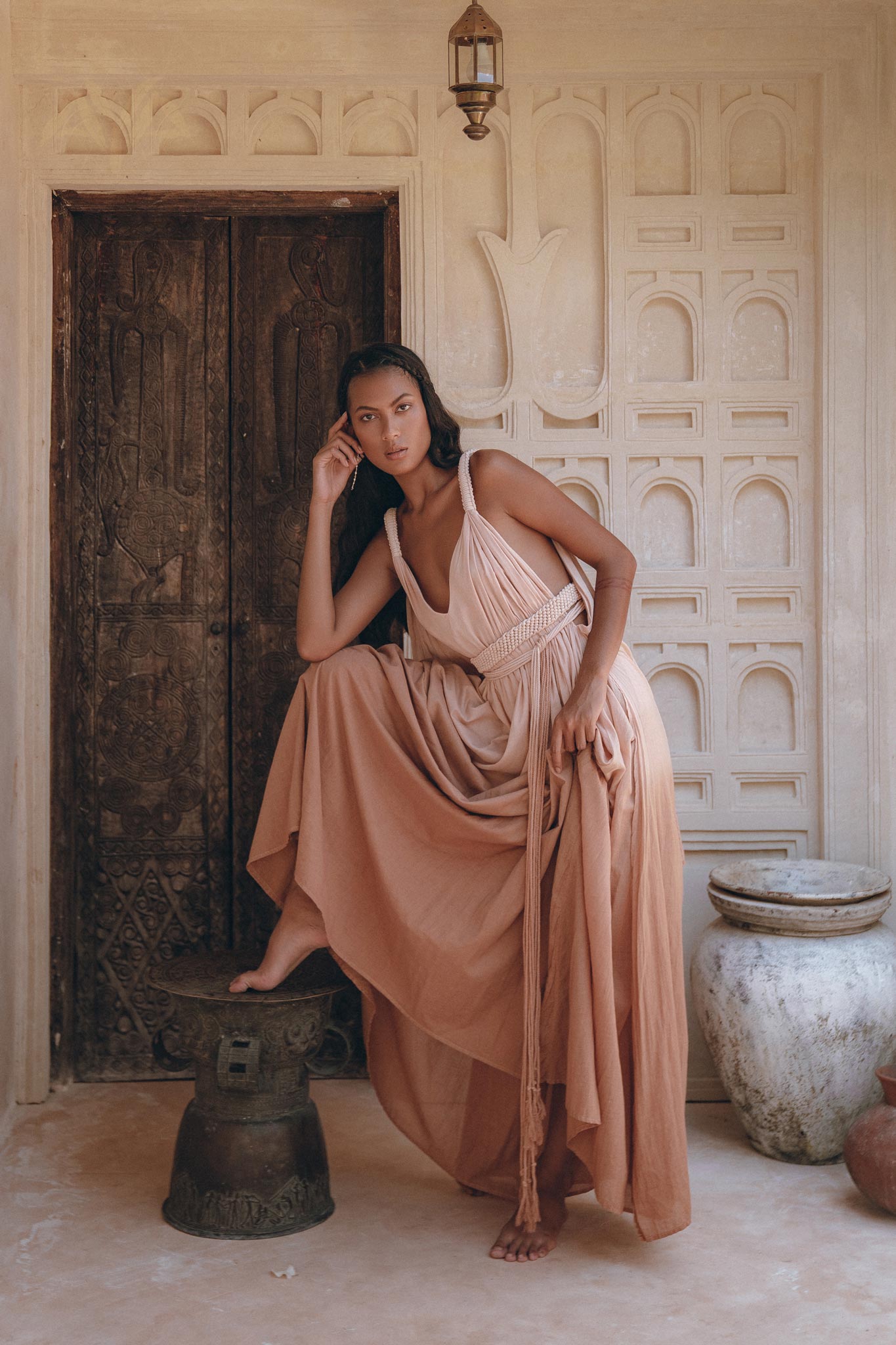 Dusty Pink Greek Dress • Pink Multiway Dress • Boho Wedding Dress - AYA SW IDR