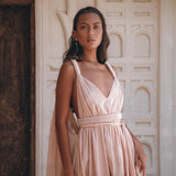 Dusty Pink Greek Dress • Pink Multiway Dress • Boho Wedding Dress - AYA SW IDR