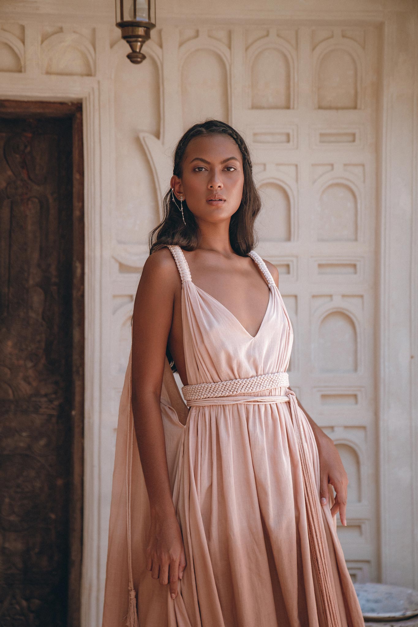 Dusty Pink Greek Dress • Pink Multiway Dress • Boho Wedding Dress - AYA SW IDR