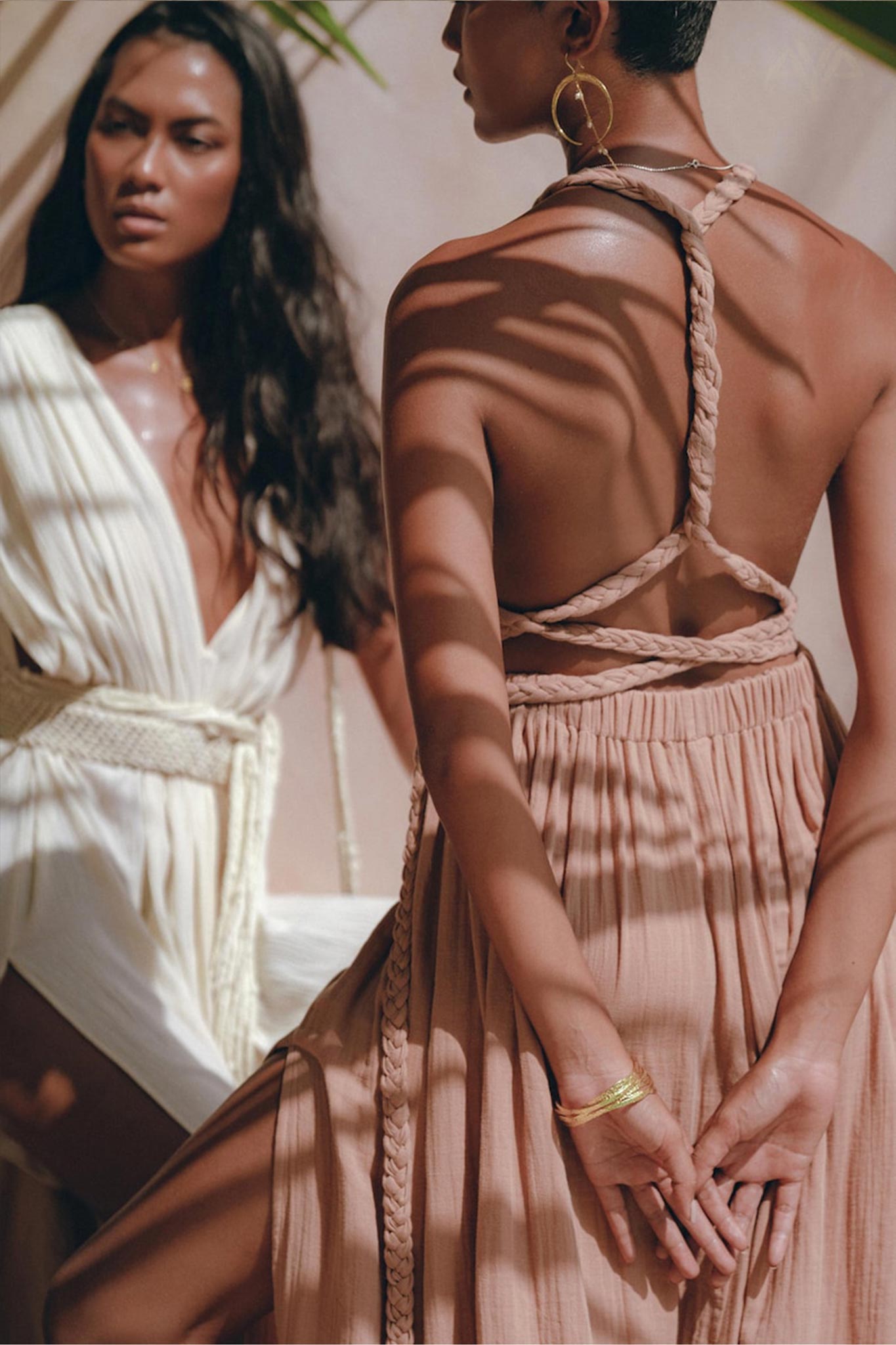 Dusty Pink Greek Goddess Dress • Grecian Dress • Boho Bridesmaid Dress - AYA SW IDR