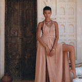 Dusty Pink Greek Goddess Dress • Grecian Dress • Boho Bridesmaid Dress - AYA SW IDR