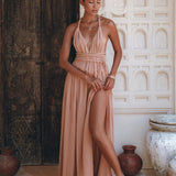 Dusty Pink Greek Goddess Dress • Grecian Dress • Boho Bridesmaid Dress - AYA SW IDR