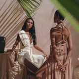 Dusty Pink Greek Goddess Dress • Grecian Dress • Boho Bridesmaid Dress - AYA SW IDR