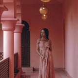 Dusty Pink Greek Goddess Prom Boho Dress - AYA SW IDR