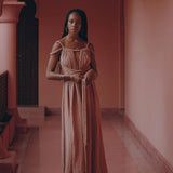 Dusty Pink Greek Goddess Prom Boho Dress - AYA SW IDR