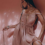 Dusty Pink Greek Goddess Prom Boho Dress - AYA SW IDR