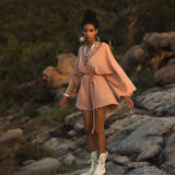 Dusty Pink Handmade Knotted Jumpsuit • Mini Organic Jumpsuit • Romper Dress - AYA SW IDR