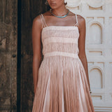 Dusty Pink Tribal Goddess Slip Over • Ethnic Handwoven Macrame Net Overlay Dress - AYA SW IDR